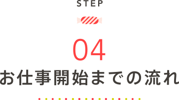 MERIT4 お仕事開始までの流れ